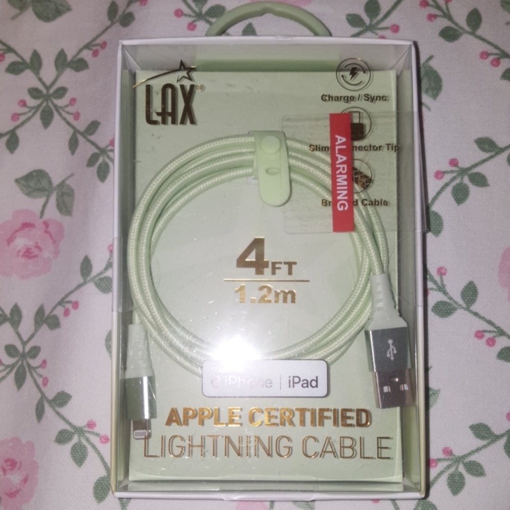 Apple-Certified Lightning Cable - Green, Rose Gold & Purple - Picture 2 of 7